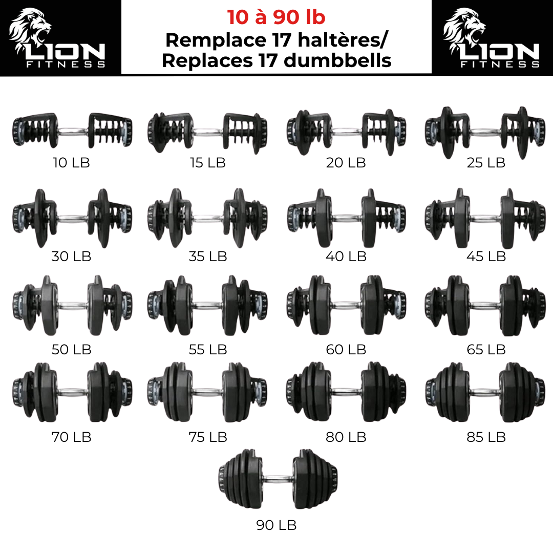 adjustable dumbbells haltère