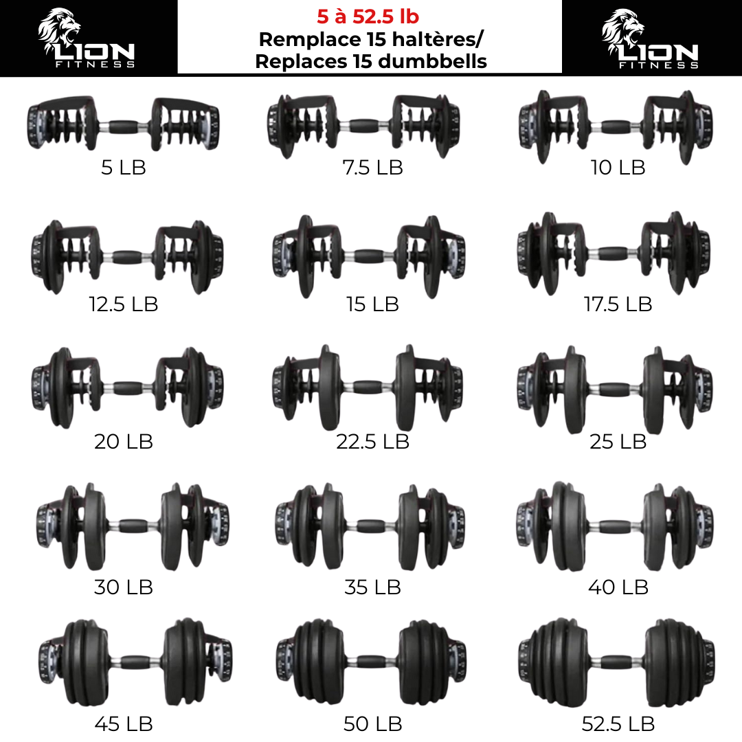 adjustable dumbbells haltère