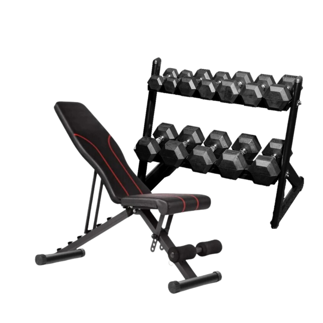 halteres et banc 5-30lb