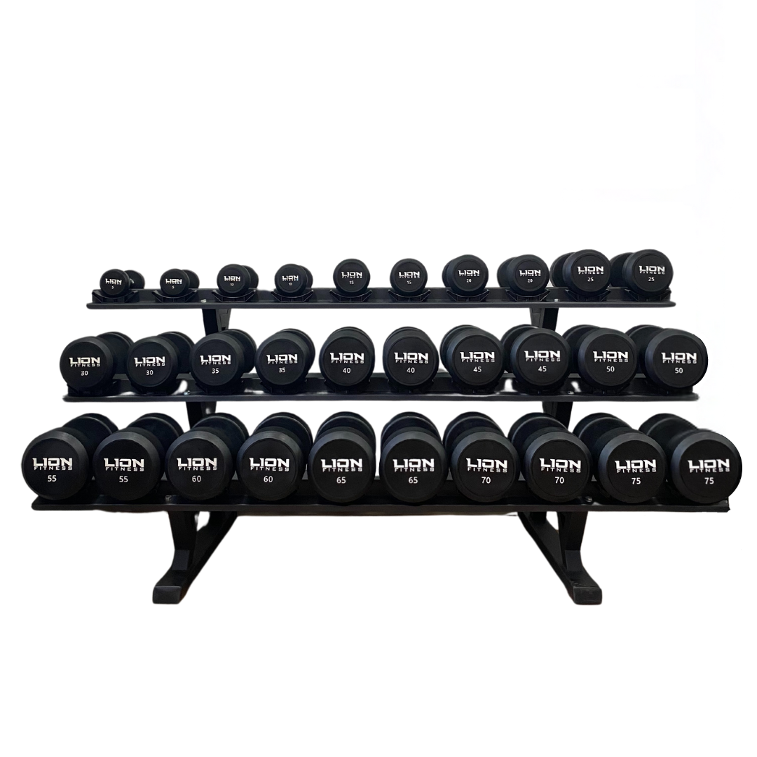 haltere ronds avec rack round dumbbells