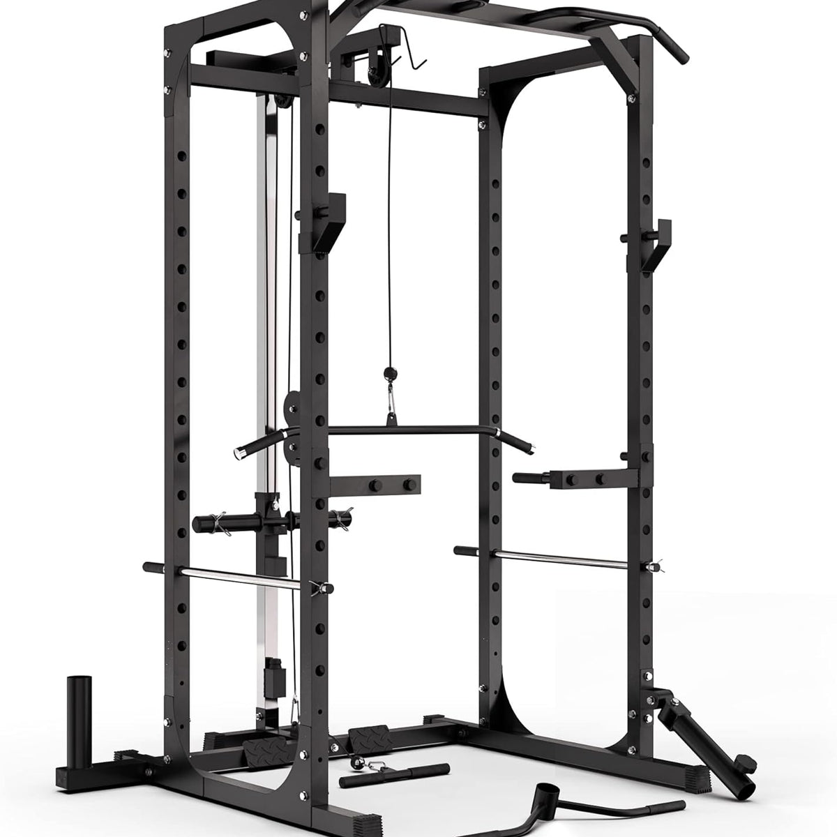Power rack Cage de musculation avec poulie haute et basse et accessoir ...