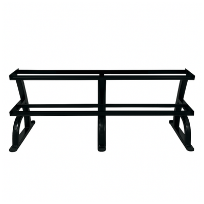 Heavy-duty steel rack for hexagonal or round dumbbells